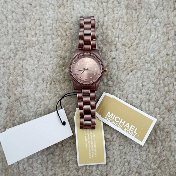 NWT Michael Kors Limited Edition Petite Lexington Pink Tone Ladies Watch - Picture 1 of 6